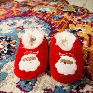 Cozy Red Santa Kids Slippers